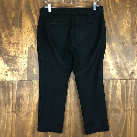 Ann Taylor LOFT Womens Pants Black Devin Capri Cotton Blend Stretch 8P - Picture 10 of 12